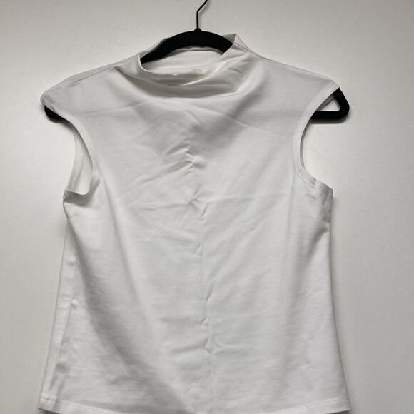 J.Crew Fitted mock neck tank top in stretch cotton blend - Picture 5 of 7